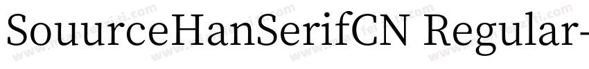 SouurceHanSerifCN Regular字体转换